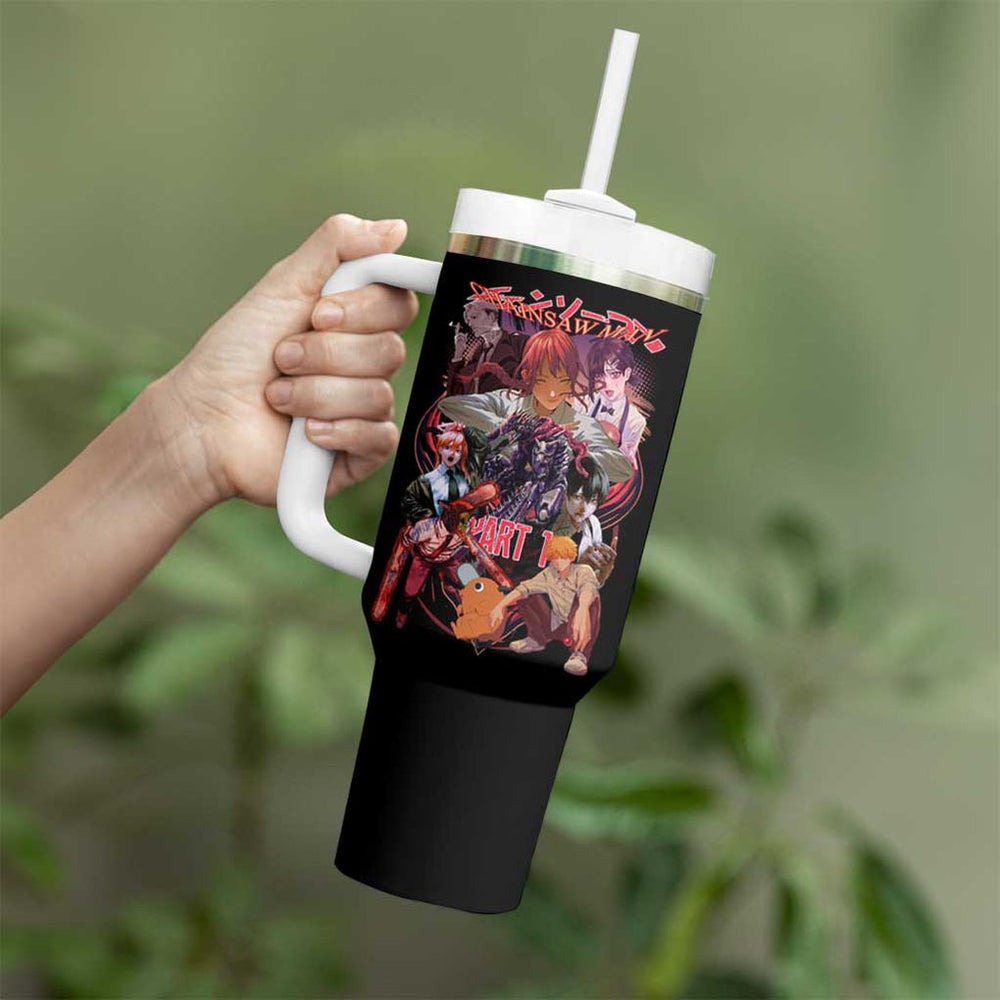 Chainsaw Man Part 1 Tumbler With Handle Japan Anime Style TS04 Chainsaw Man Part 1 Tumbler With Handle Japan Anime Style TS04