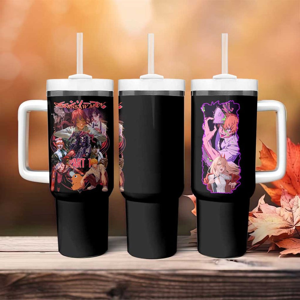 Chainsaw Man Part 1 Tumbler With Handle Japan Anime Style TS04 Chainsaw Man Part 1 Tumbler With Handle Japan Anime Style TS04