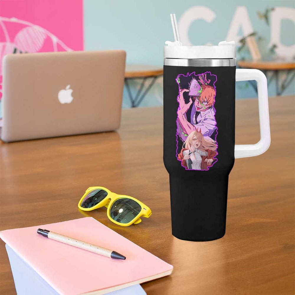 Chainsaw Man Part 1 Tumbler With Handle Japan Anime Style TS04 Chainsaw Man Part 1 Tumbler With Handle Japan Anime Style TS04