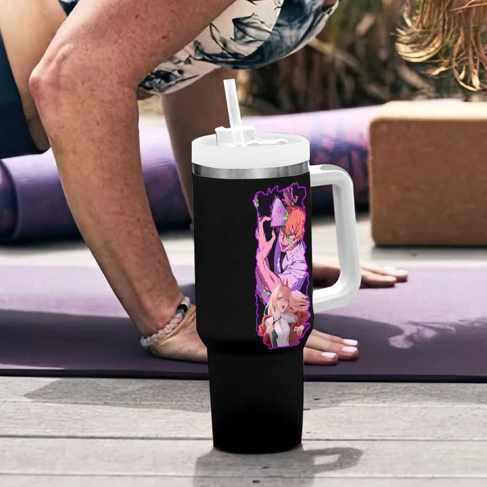 Chainsaw Man Part 1 Tumbler With Handle Japan Anime Style TS04 Chainsaw Man Part 1 Tumbler With Handle Japan Anime Style TS04