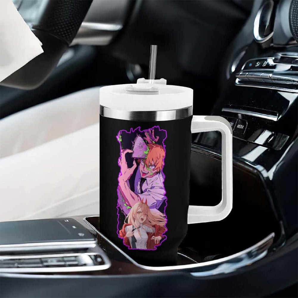 Chainsaw Man Part 1 Tumbler With Handle Japan Anime Style TS04 Chainsaw Man Part 1 Tumbler With Handle Japan Anime Style TS04
