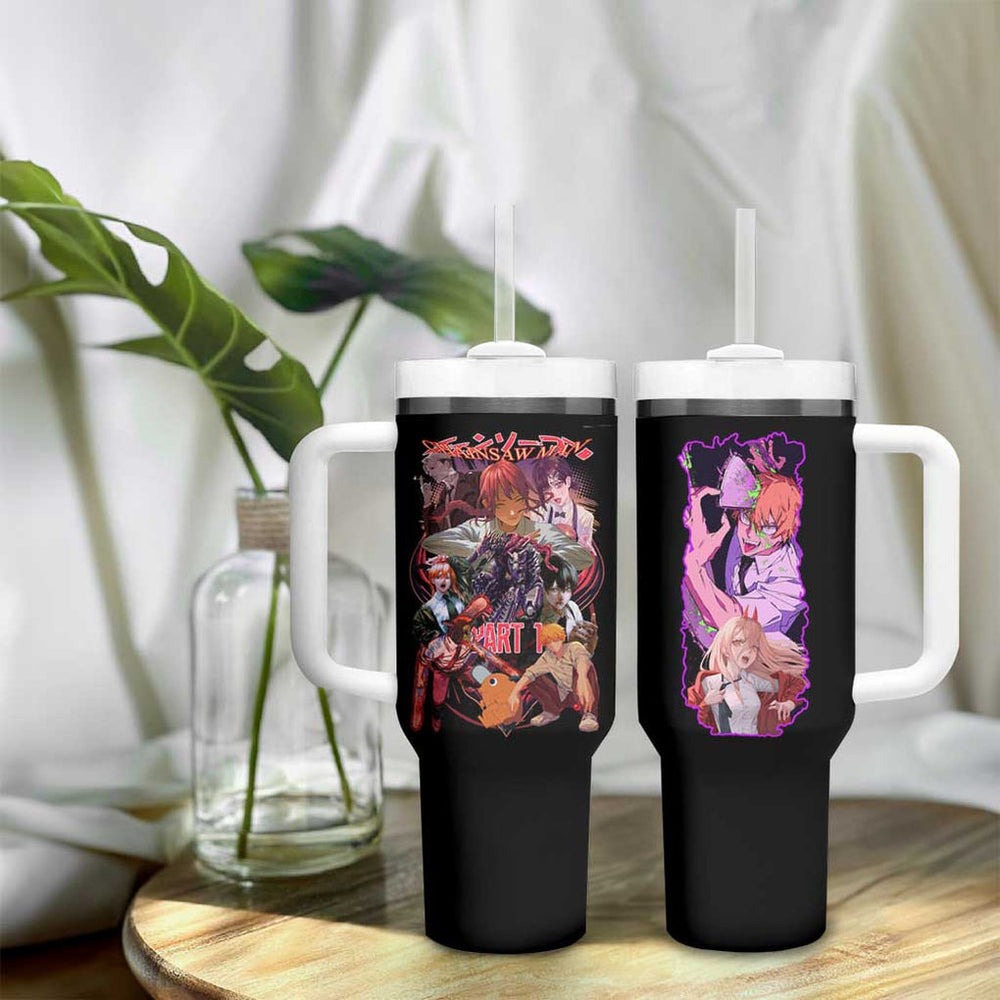 Chainsaw Man Part 1 Tumbler With Handle Japan Anime Style TS04 Chainsaw Man Part 1 Tumbler With Handle Japan Anime Style TS04