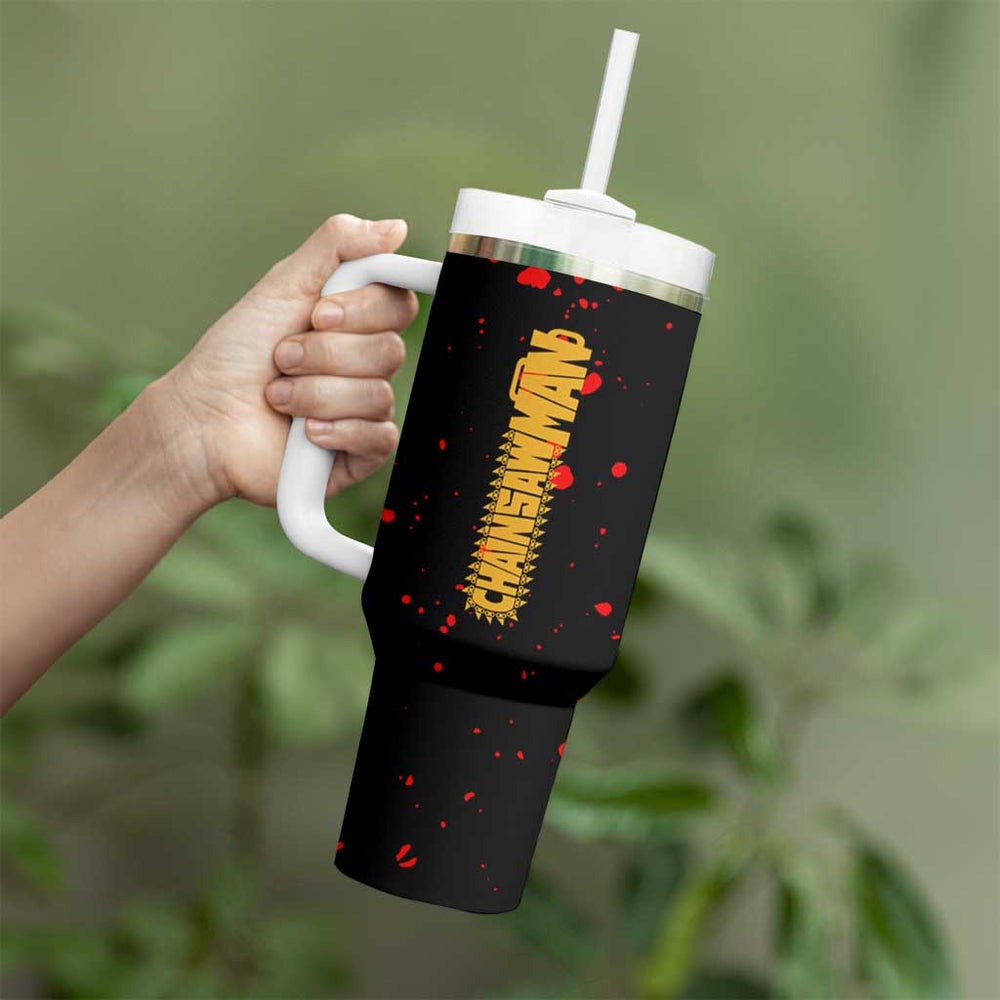Chainsaw Man Tumbler With Handle Anime Style TS04 Chainsaw Man Tumbler With Handle Anime Style TS04