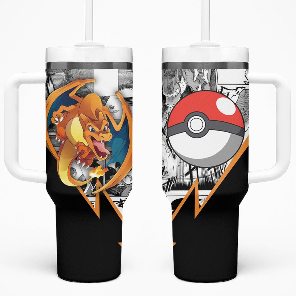Charizard Tumbler With Handle Mix Manga TS04 Charizard Tumbler With Handle Mix Manga TS04