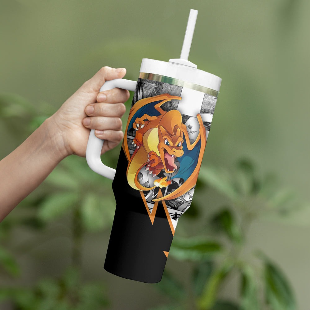 Charizard Tumbler With Handle Mix Manga TS04 Charizard Tumbler With Handle Mix Manga TS04