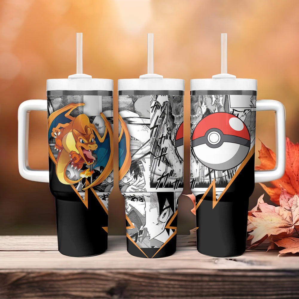 Charizard Tumbler With Handle Mix Manga TS04 Charizard Tumbler With Handle Mix Manga TS04