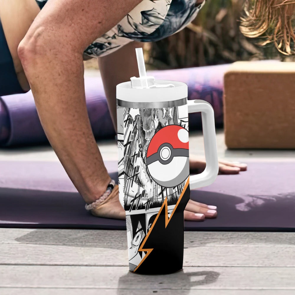 Charizard Tumbler With Handle Mix Manga TS04 Charizard Tumbler With Handle Mix Manga TS04