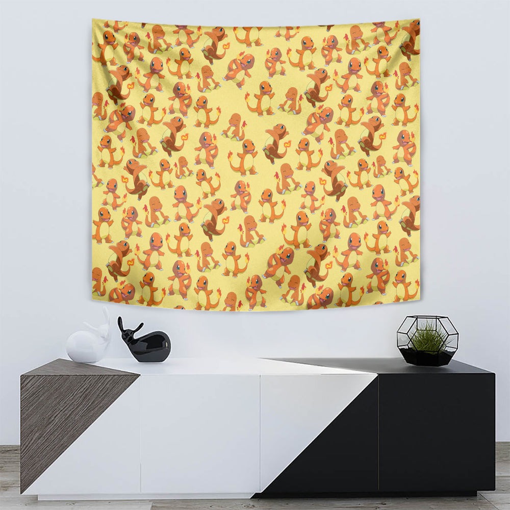 Charmander Pattern Style Tapestry TS04 Charmander Pattern Style Tapestry TS04