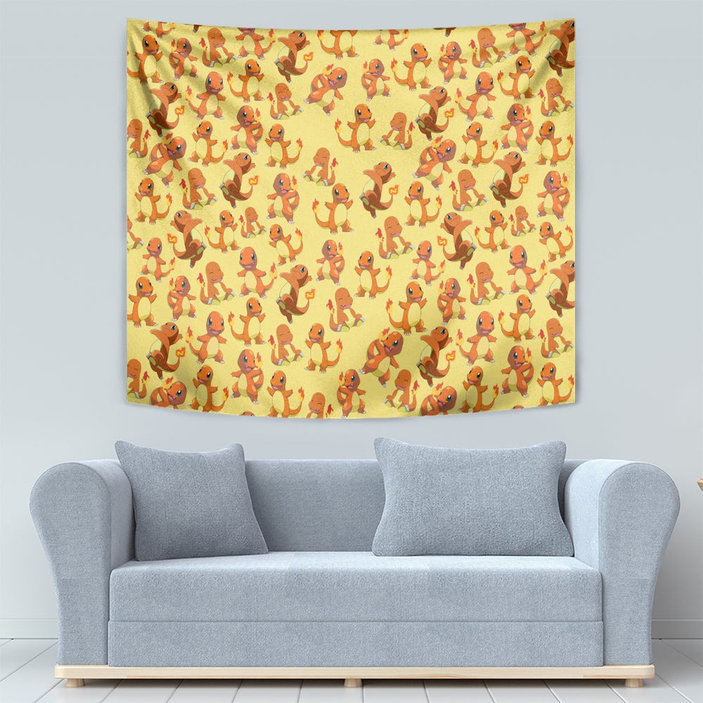 Charmander Pattern Style Tapestry TS04 Charmander Pattern Style Tapestry TS04