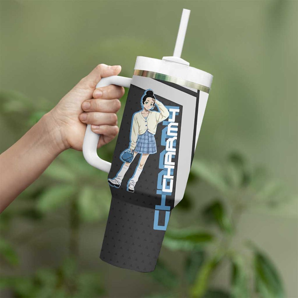 Charmy Pappitson Tumbler With Handle Soft Pastel Anime Style TS04 Charmy Pappitson Tumbler With Handle Soft Pastel Anime Style TS04