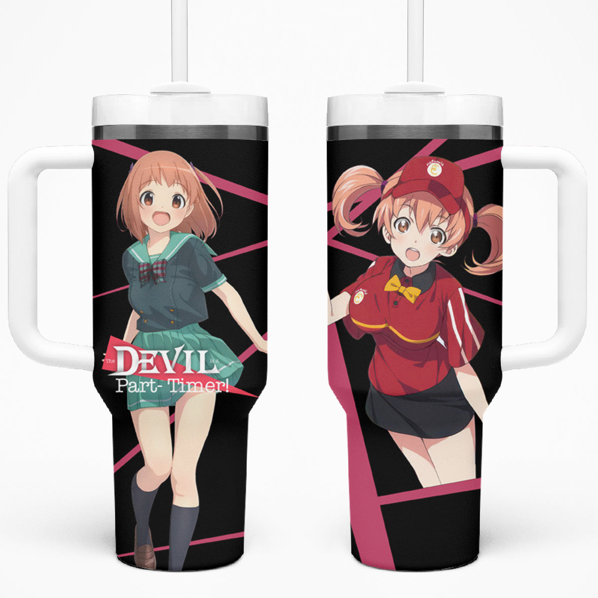 Chiho Sasaki The Devil Part Timer Tumbler With Handle Anime Style TS04