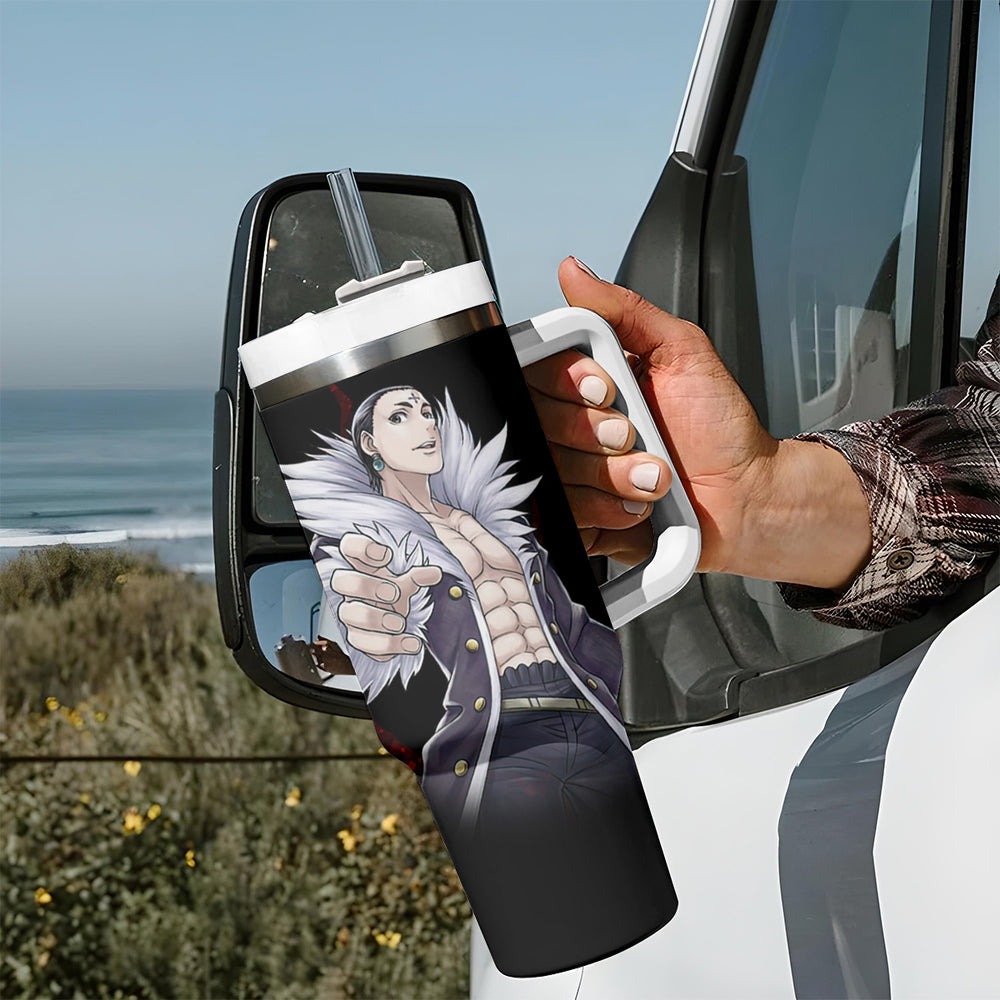 Chrollo Lucilfer Phantom Troupe Tumbler With Handle Hunter X Hunter - Anime Style TS04 Chrollo Lucilfer Phantom Troupe Tumbler With Handle Hunter X Hunter - Anime Style TS04