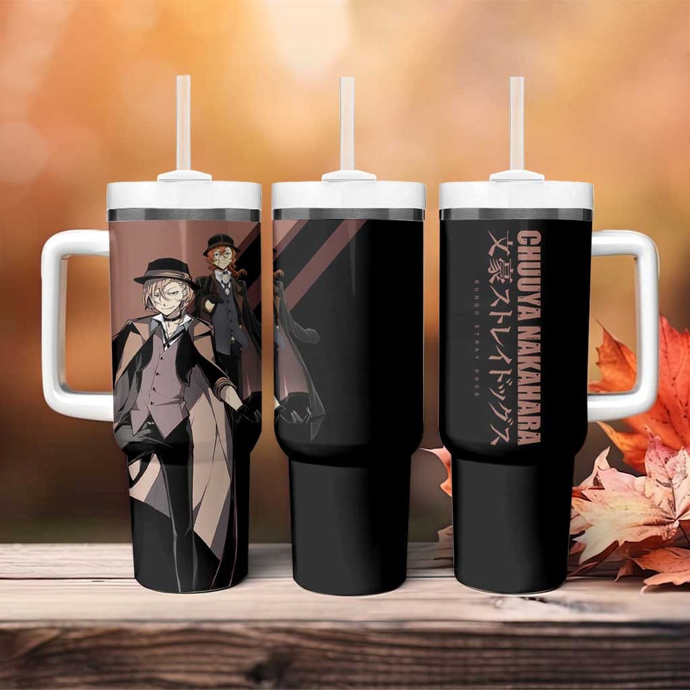 Chuuya Nakahara Tumbler With Handle Anime Style TS04 Chuuya Nakahara Tumbler With Handle Anime Style TS04