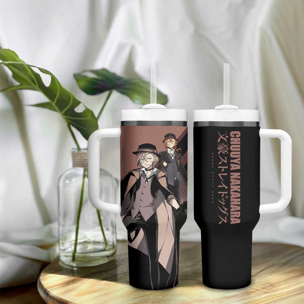 Chuuya Nakahara Tumbler With Handle Anime Style TS04 Chuuya Nakahara Tumbler With Handle Anime Style TS04