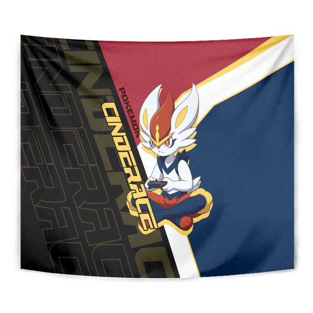 Cinderace Poké Tapestry Dynamic Retro Anime Style TS04 Cinderace Poké Tapestry Dynamic Retro Anime Style TS04
