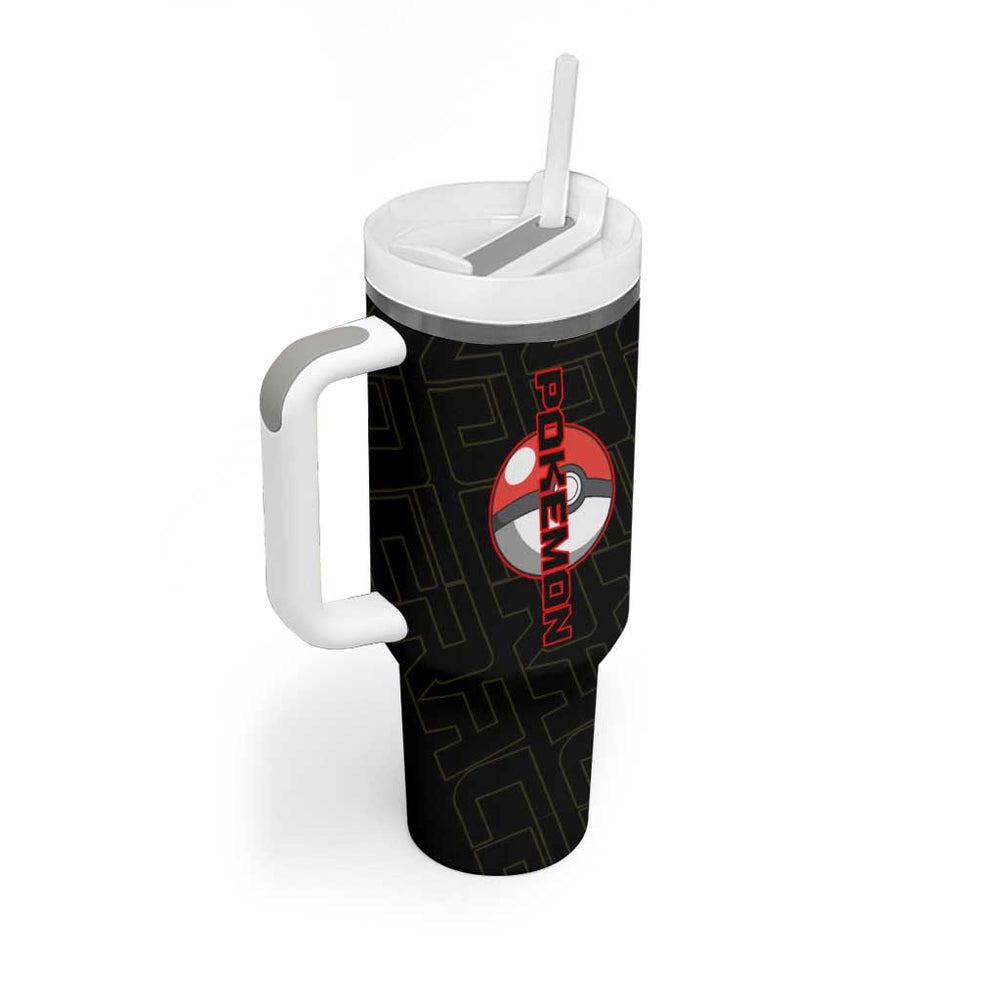 Cinderace Poké Tumbler With Handle Dynamic Retro Anime Style TS04 Cinderace Poké Tumbler With Handle Dynamic Retro Anime Style TS04