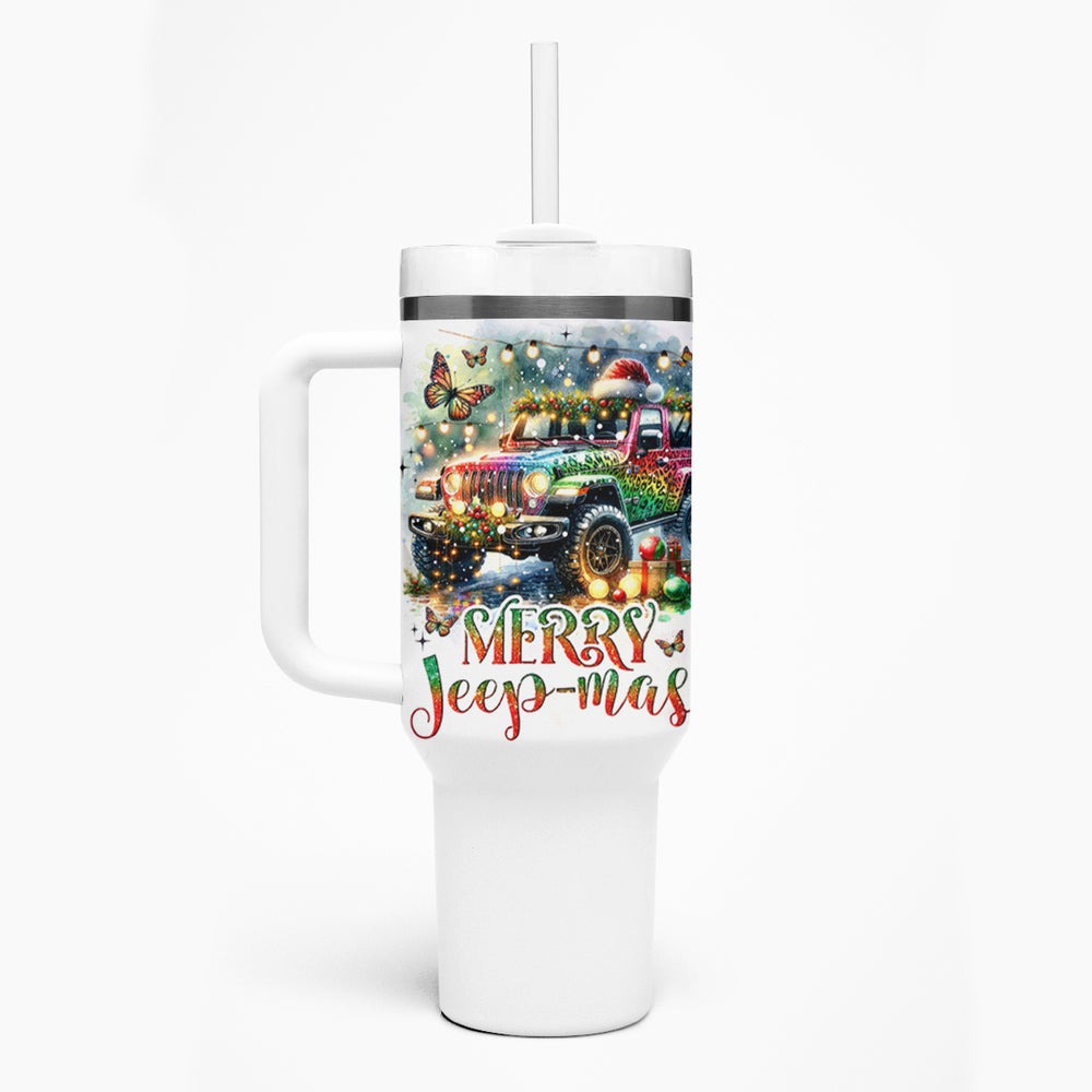 Colorful Jaguar Jeep Tumbler With Handle Merry Jeep Mas DT01 Colorful Jaguar Jeep Tumbler With Handle Merry Jeep Mas DT01