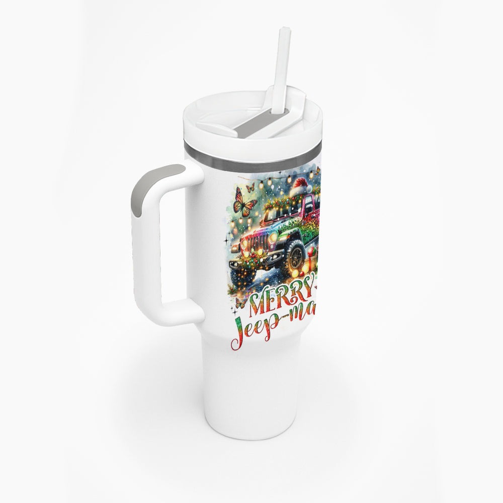 Colorful Jaguar Jeep Tumbler With Handle Merry Jeep Mas DT01 Colorful Jaguar Jeep Tumbler With Handle Merry Jeep Mas DT01