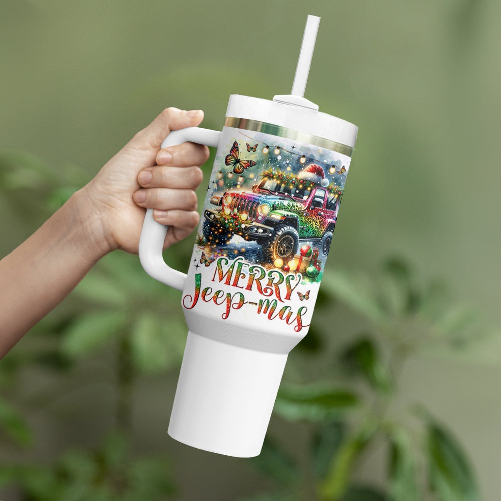 Colorful Jaguar Jeep Tumbler With Handle Merry Jeep Mas DT01 Colorful Jaguar Jeep Tumbler With Handle Merry Jeep Mas DT01