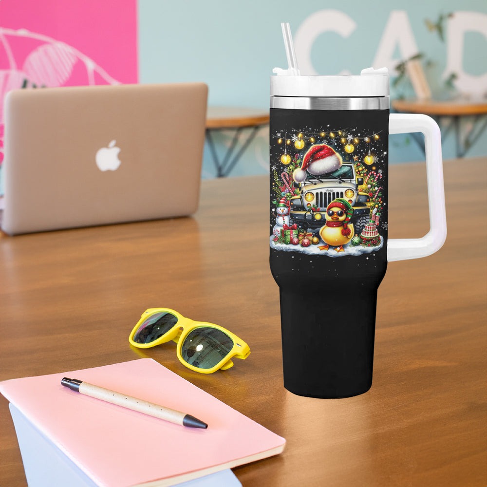 Colorful Jeep Tumbler With Handle Ain't Nothing But Jeep Thang! DT01 Colorful Jeep Tumbler With Handle Ain't Nothing But Jeep Thang! DT01