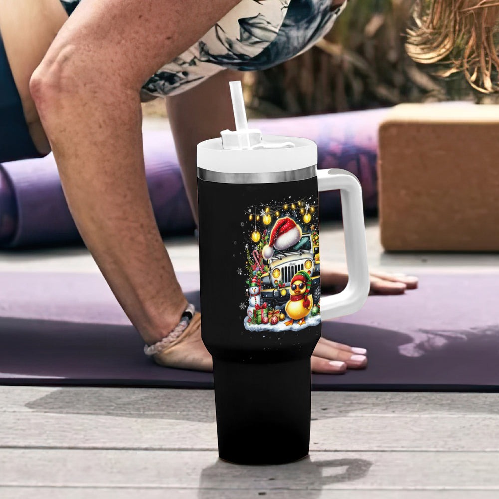 Colorful Jeep Tumbler With Handle Ain't Nothing But Jeep Thang! DT01 Colorful Jeep Tumbler With Handle Ain't Nothing But Jeep Thang! DT01