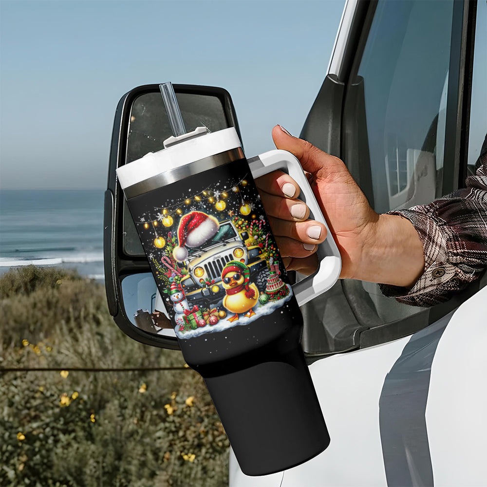 Colorful Jeep Tumbler With Handle Ain't Nothing But Jeep Thang! DT01 Colorful Jeep Tumbler With Handle Ain't Nothing But Jeep Thang! DT01