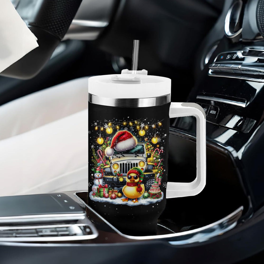 Colorful Jeep Tumbler With Handle Ain't Nothing But Jeep Thang! DT01 Colorful Jeep Tumbler With Handle Ain't Nothing But Jeep Thang! DT01