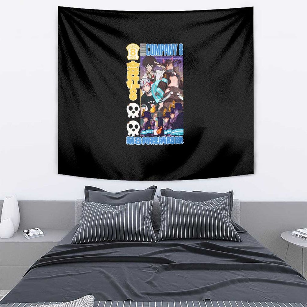 Company 8 Fire Force Tapestry Japan Anime Style TS04 Company 8 Fire Force Tapestry Japan Anime Style TS04