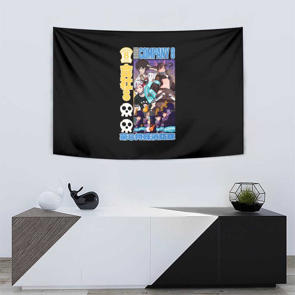 Company 8 Fire Force Tapestry Japan Anime Style TS04 Company 8 Fire Force Tapestry Japan Anime Style TS04
