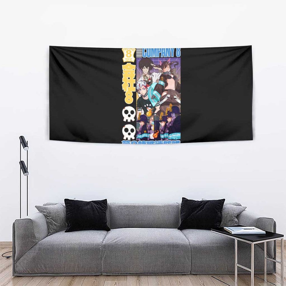 Company 8 Fire Force Tapestry Japan Anime Style TS04 Company 8 Fire Force Tapestry Japan Anime Style TS04