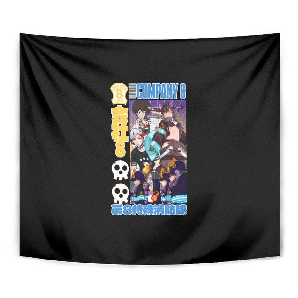 Company 8 Fire Force Tapestry Japan Anime Style TS04 Company 8 Fire Force Tapestry Japan Anime Style TS04
