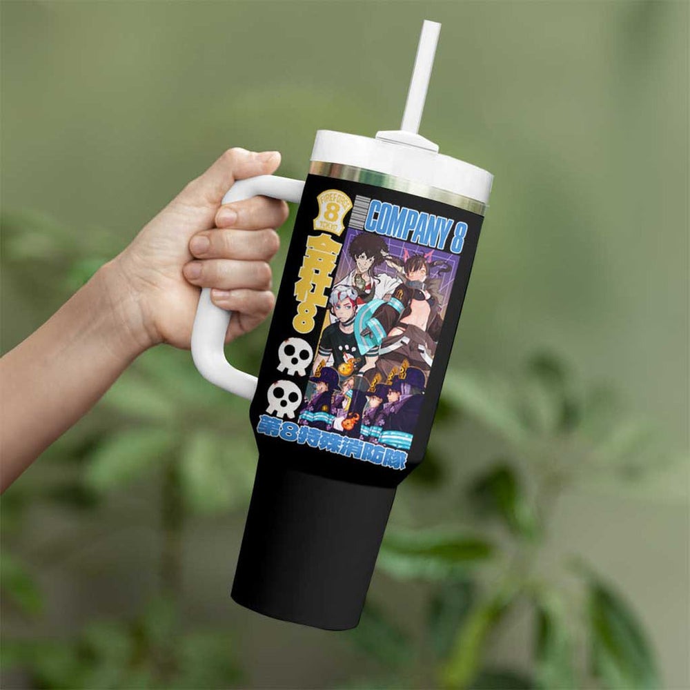 Company 8 Fire Force Tumbler With Handle Japan Anime Style TS04