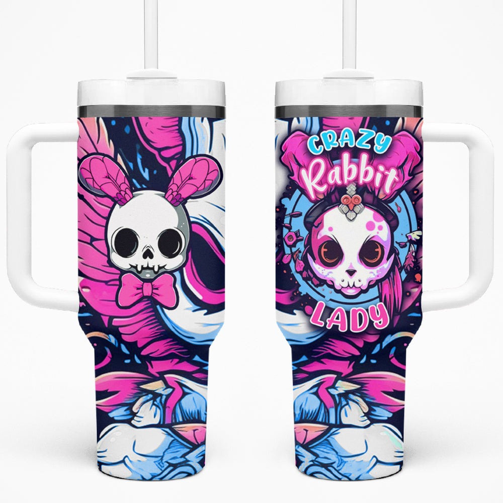 Crazy Rabbit Lady Tumbler With Handle TS04 Crazy Rabbit Lady Tumbler With Handle TS04
