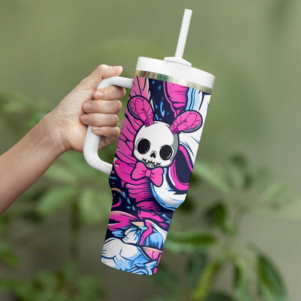Crazy Rabbit Lady Tumbler With Handle TS04 Crazy Rabbit Lady Tumbler With Handle TS04