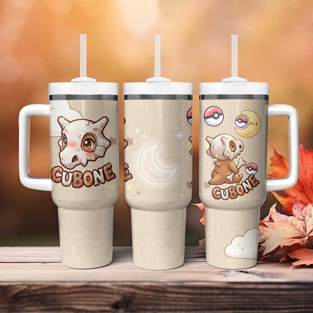 Cubone Tumbler With Handle Soft Pastel Dreamcore Aesthetic TS04