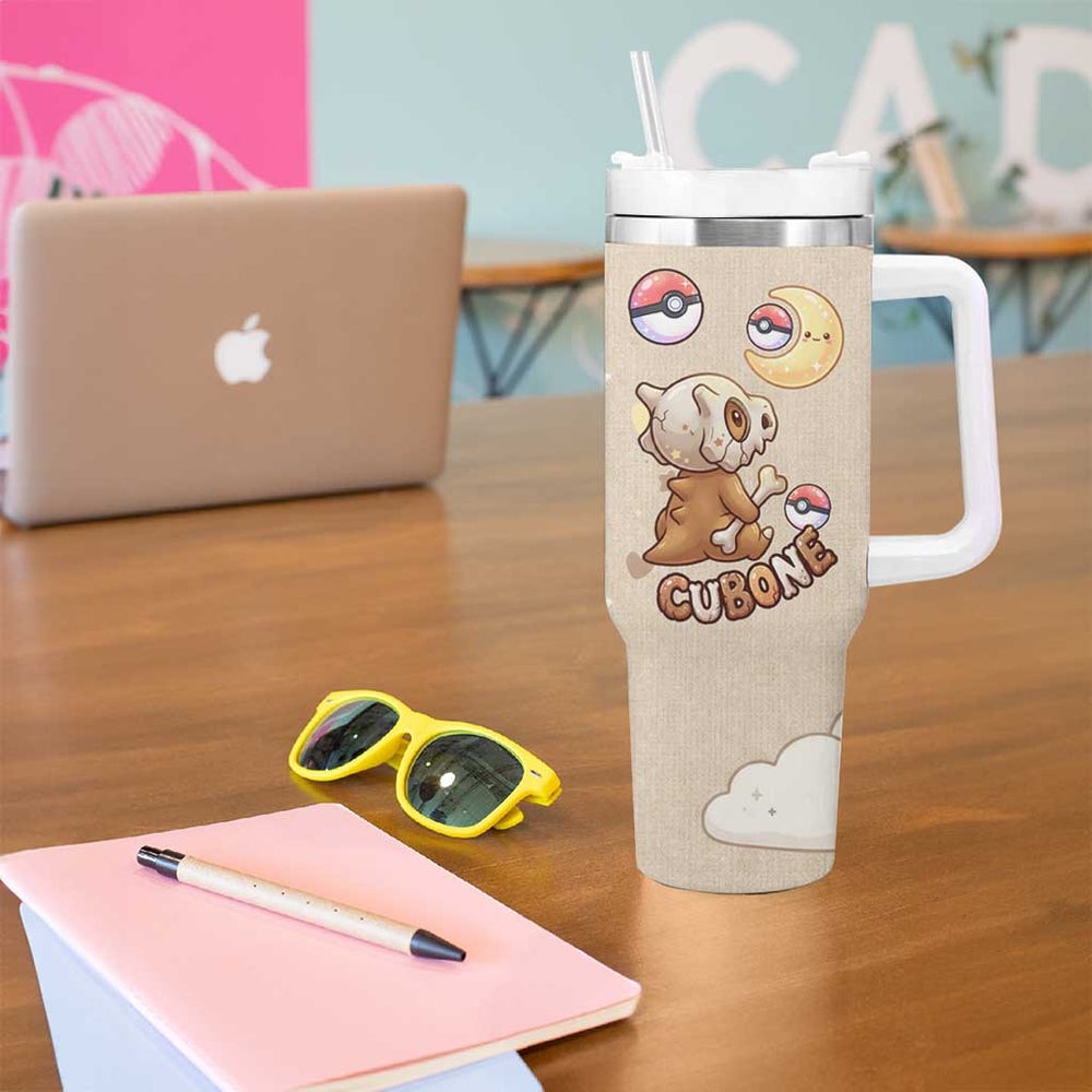 Cubone Tumbler With Handle Soft Pastel Dreamcore Aesthetic TS04