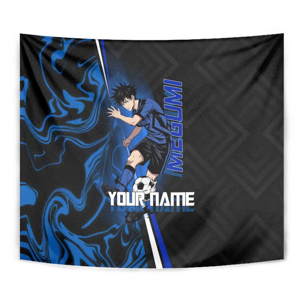 Custom Megumi Fushiguro Jujutsu Kaisen Tumbler With Handle Blue Flames Soccer Theme Anime TS04 Custom Megumi Fushiguro Jujutsu Kaisen Tumbler With Handle Blue Flames Soccer Theme Anime TS04