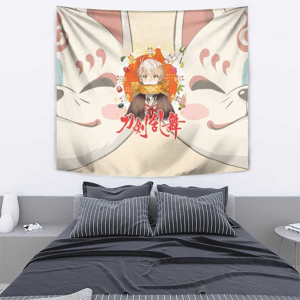 Cute Foxes Touken Ranbu Tumbler With Handle Japan Anime Style TS04 Cute Foxes Touken Ranbu Tumbler With Handle Japan Anime Style TS04