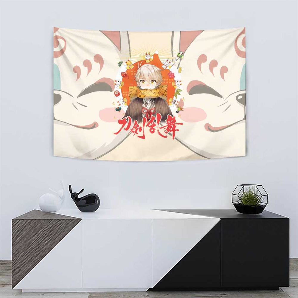 Cute Foxes Touken Ranbu Tumbler With Handle Japan Anime Style TS04 Cute Foxes Touken Ranbu Tumbler With Handle Japan Anime Style TS04