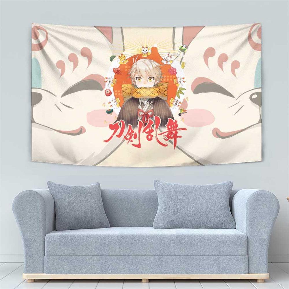 Cute Foxes Touken Ranbu Tumbler With Handle Japan Anime Style TS04 Cute Foxes Touken Ranbu Tumbler With Handle Japan Anime Style TS04