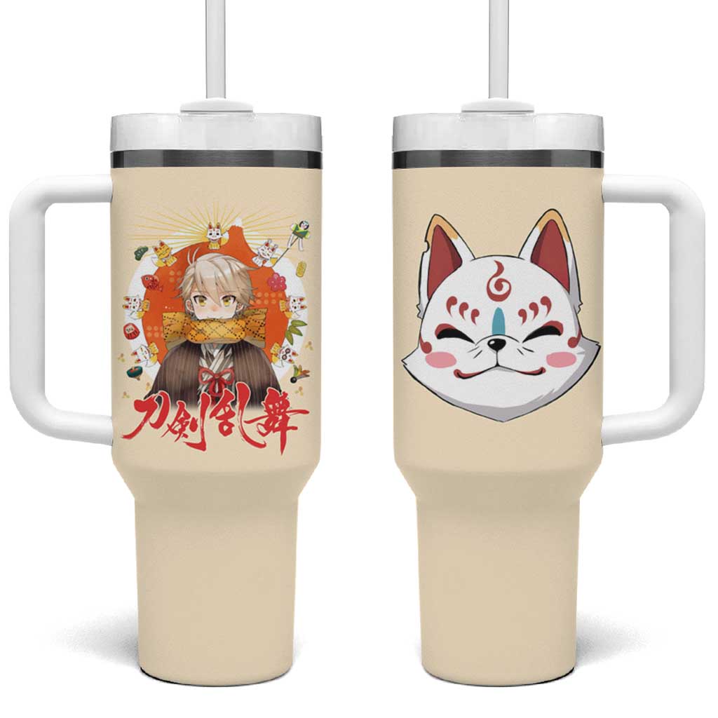 Cute Foxes Touken Ranbu Tumbler With Handle Japan Anime Style TS04