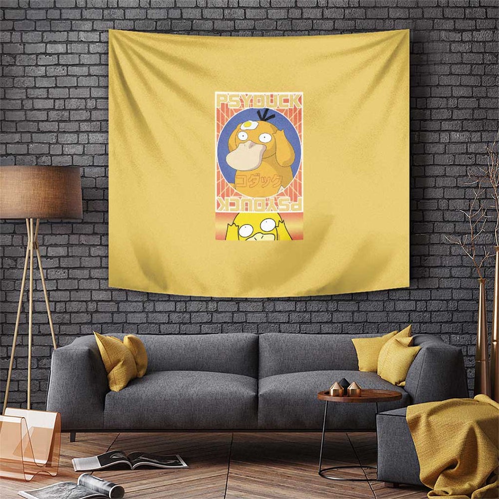 Cute Psyduck Poke Tapestry Anime Style TS04 Cute Psyduck Poke Tapestry Anime Style TS04