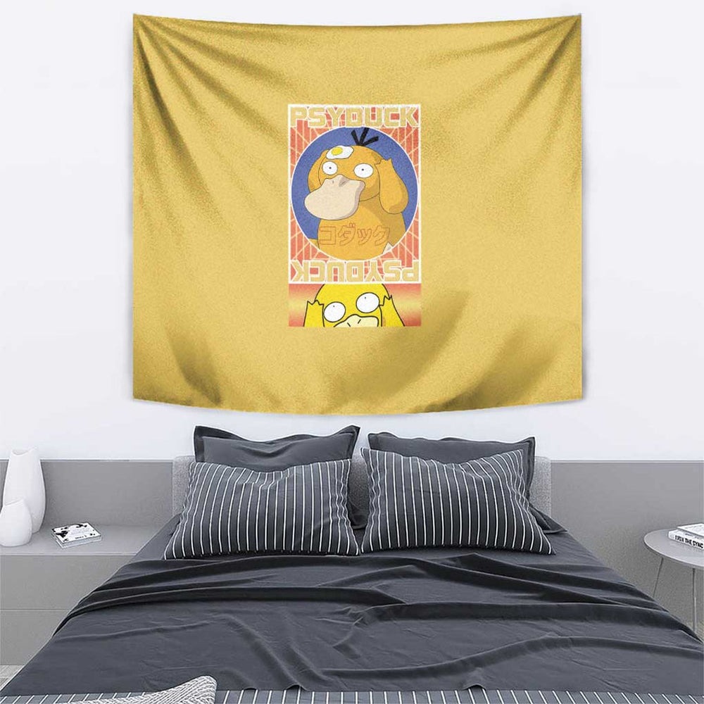 Cute Psyduck Poke Tapestry Anime Style TS04 Cute Psyduck Poke Tapestry Anime Style TS04