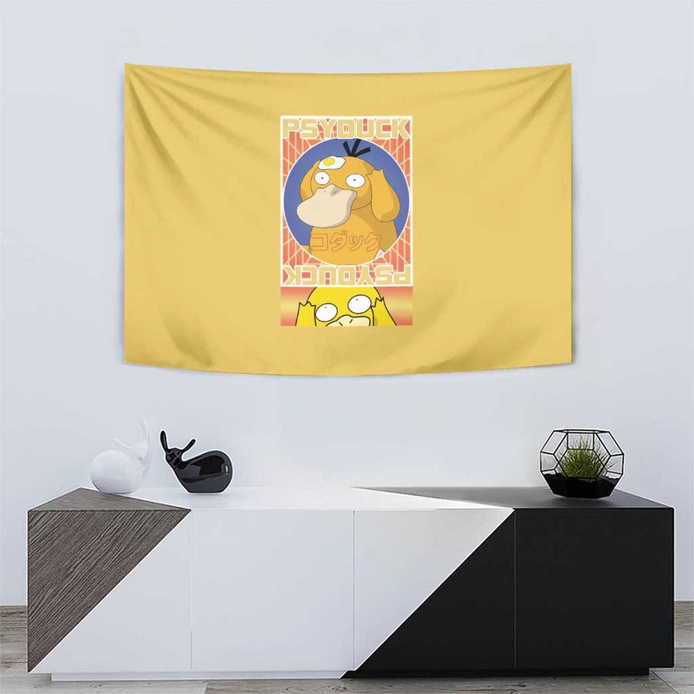 Cute Psyduck Poke Tapestry Anime Style TS04 Cute Psyduck Poke Tapestry Anime Style TS04