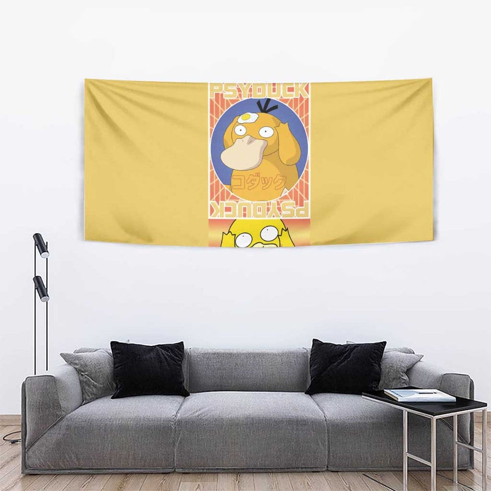 Cute Psyduck Poke Tapestry Anime Style TS04 Cute Psyduck Poke Tapestry Anime Style TS04