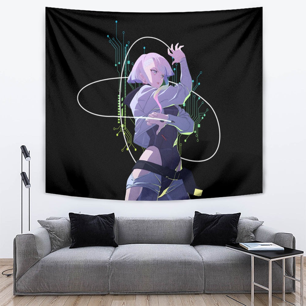 Cyberpunk Lucy - Anime Cyberpunk Tapestry TS04 Cyberpunk Lucy - Anime Cyberpunk Tapestry TS04
