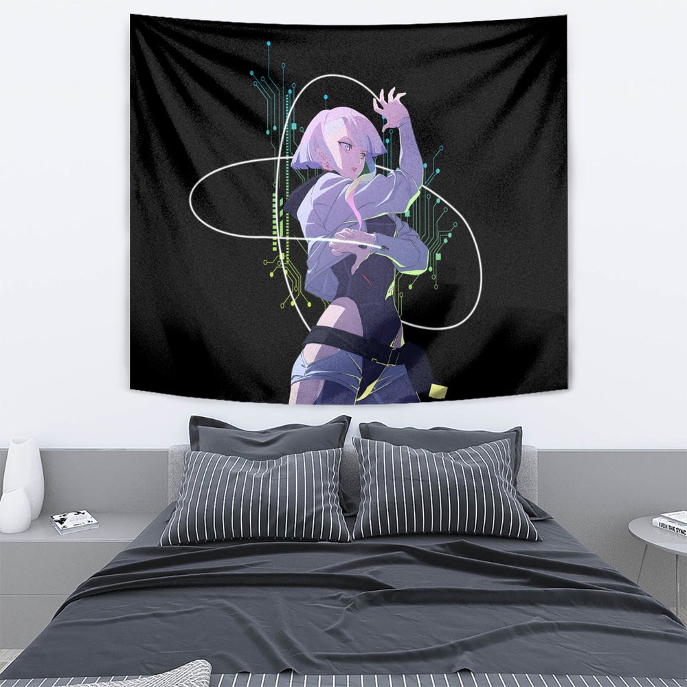 Cyberpunk Lucy - Anime Cyberpunk Tapestry TS04 Cyberpunk Lucy - Anime Cyberpunk Tapestry TS04