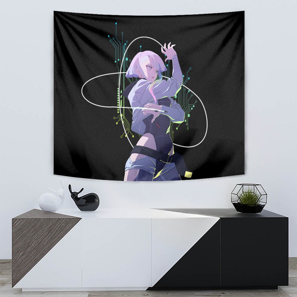 Cyberpunk Lucy - Anime Cyberpunk Tapestry TS04 Cyberpunk Lucy - Anime Cyberpunk Tapestry TS04