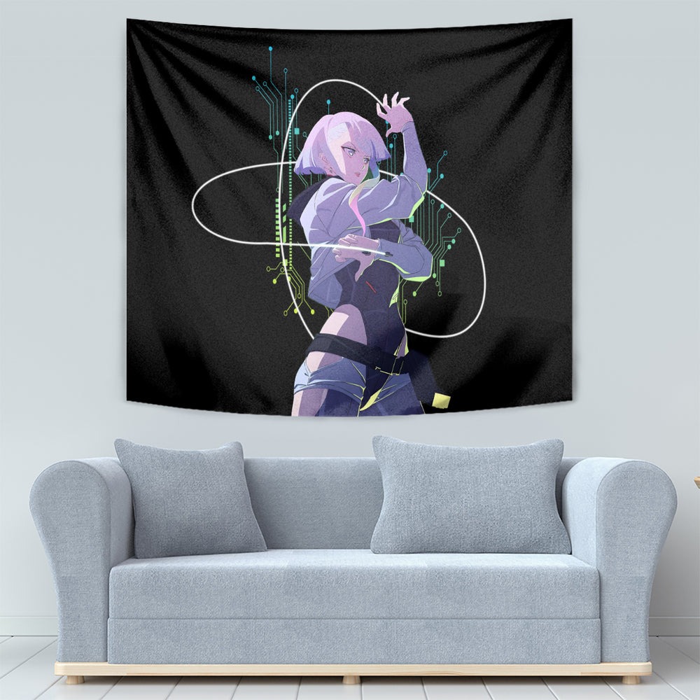 Cyberpunk Lucy - Anime Cyberpunk Tapestry TS04 Cyberpunk Lucy - Anime Cyberpunk Tapestry TS04