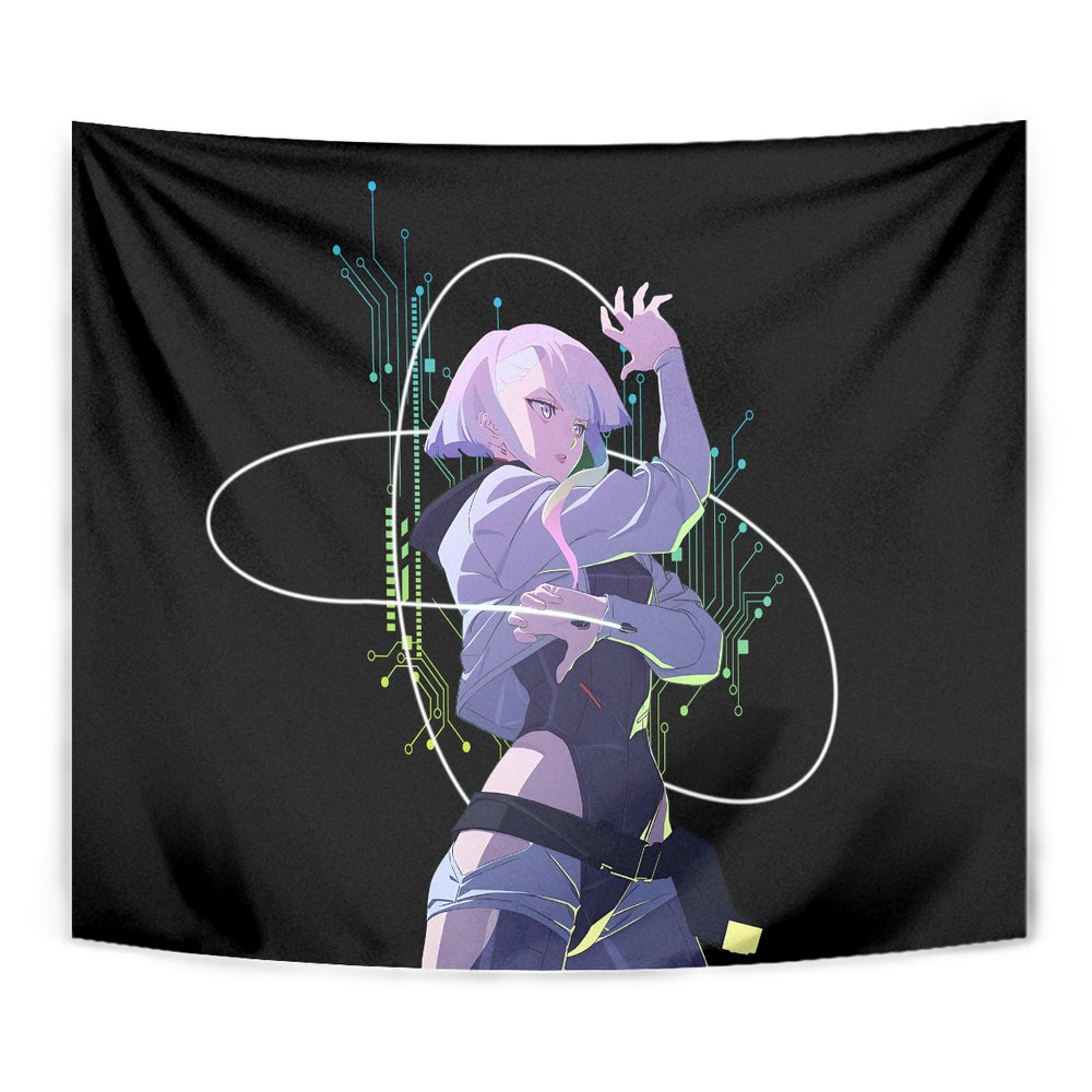 Cyberpunk Lucy - Anime Cyberpunk Tapestry TS04 Cyberpunk Lucy - Anime Cyberpunk Tapestry TS04